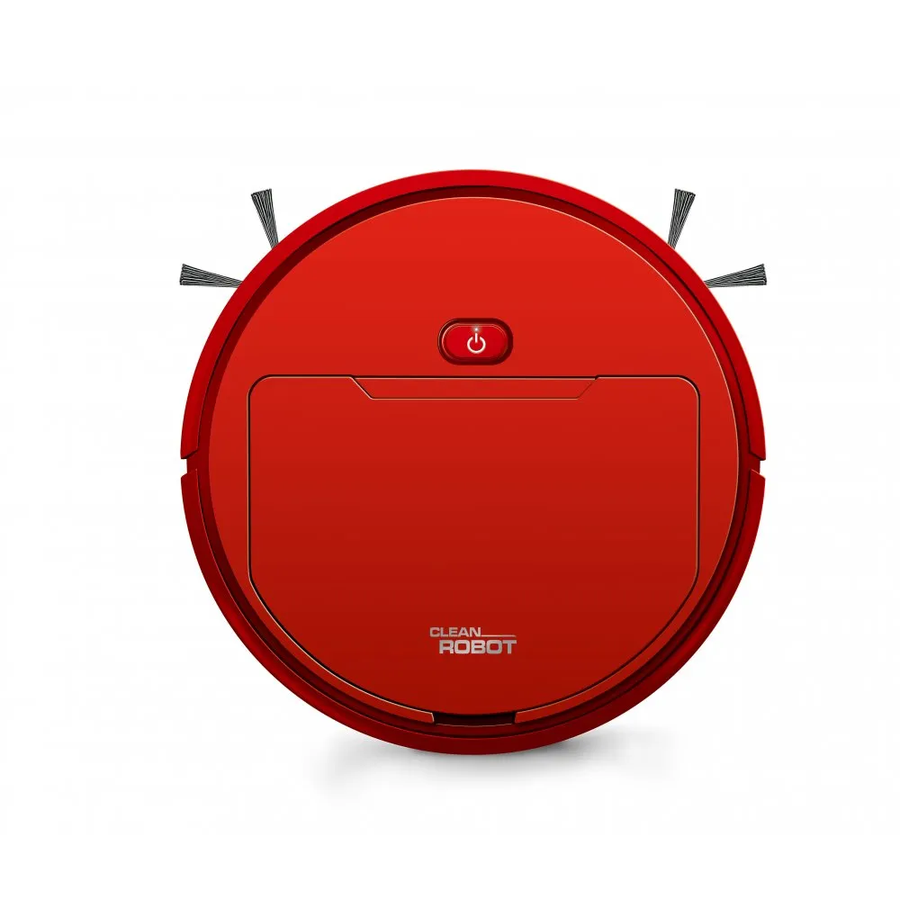 Smart Robot Floor Cleaner 3-In-1 Auto Rechargeable Smart Floor sweeper -RED