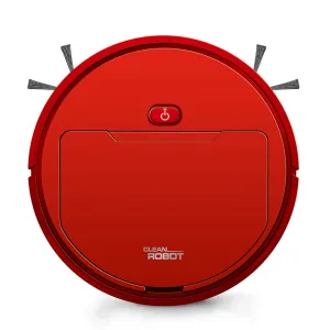 Smart Robot Floor Cleaner 3-In-1 Auto Rechargeable Smart Floor sweeper -RED