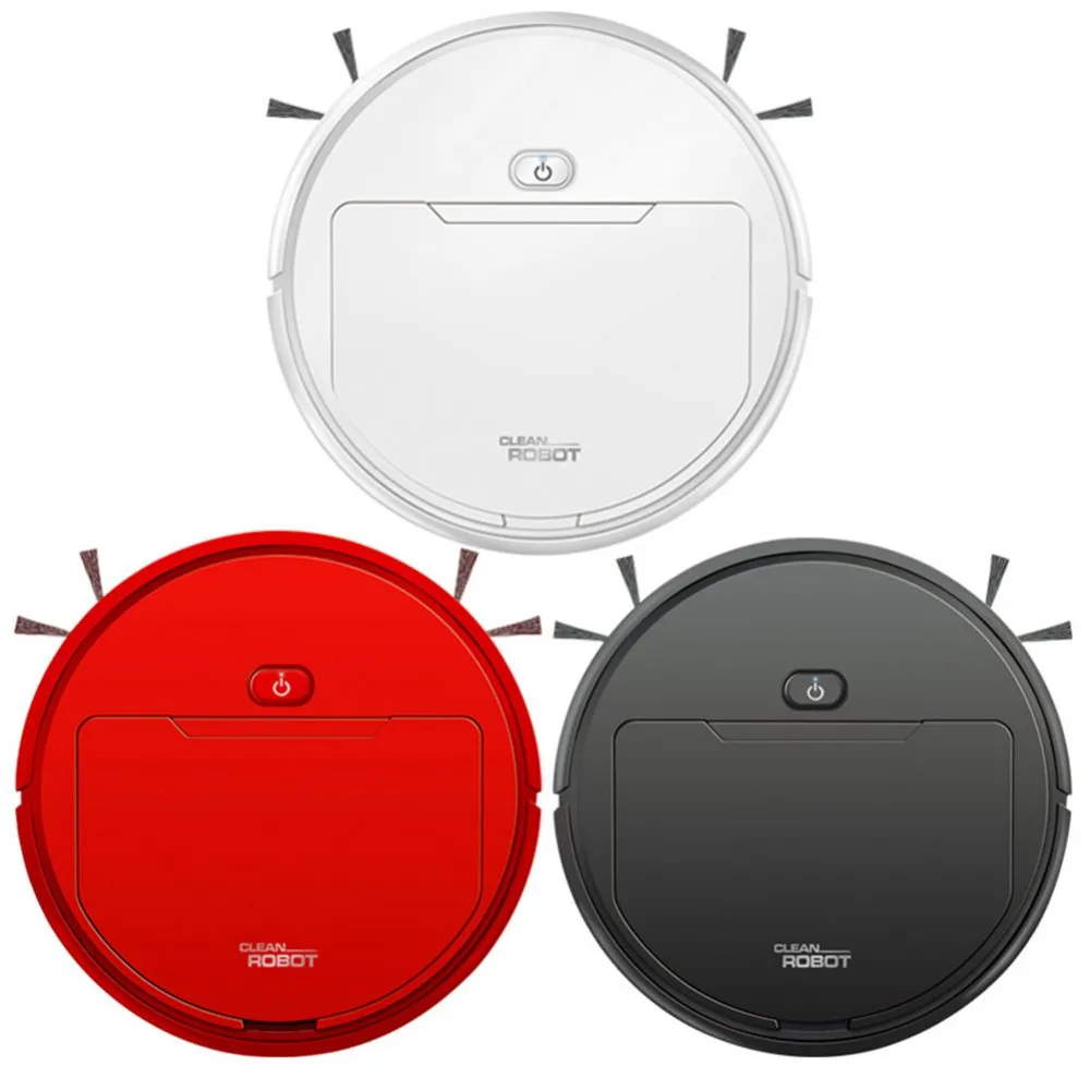 Smart Robot Floor Cleaner 3-In-1 Auto Rechargeable Smart Floor sweeper -RED