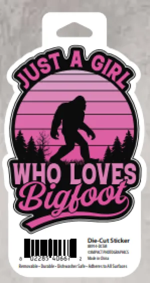 Souvenir Sticker Bigfoot Wilderness Girls Love