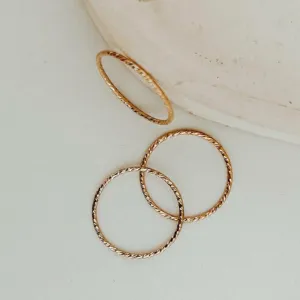 Sparkling Gold Stackable Ring