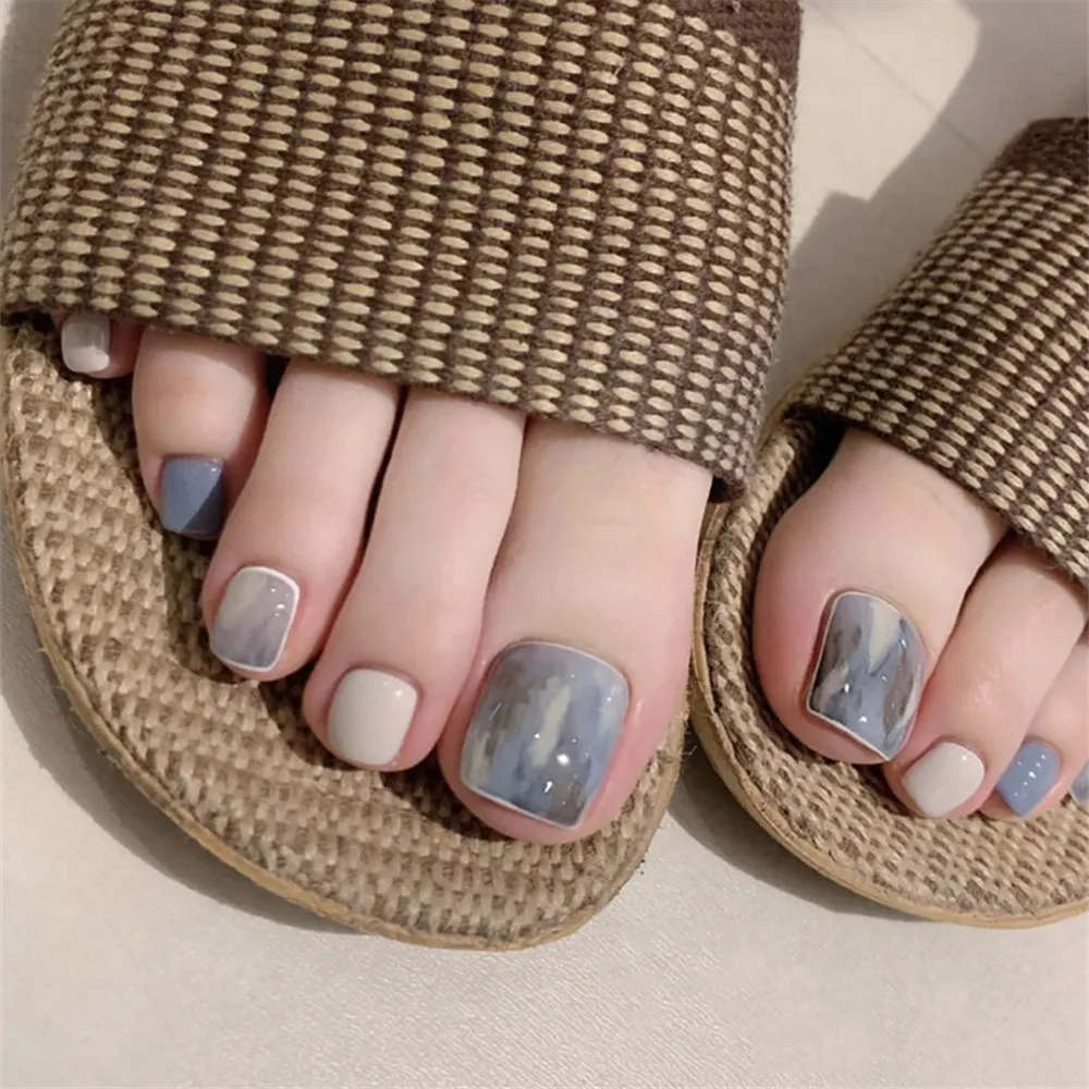 Square Toe Milk Blue Halo