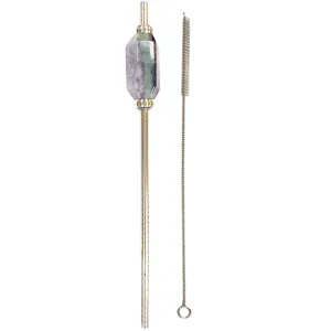 Stainless Steel Straw- Fluorite