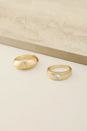 Statement Band Ring Set