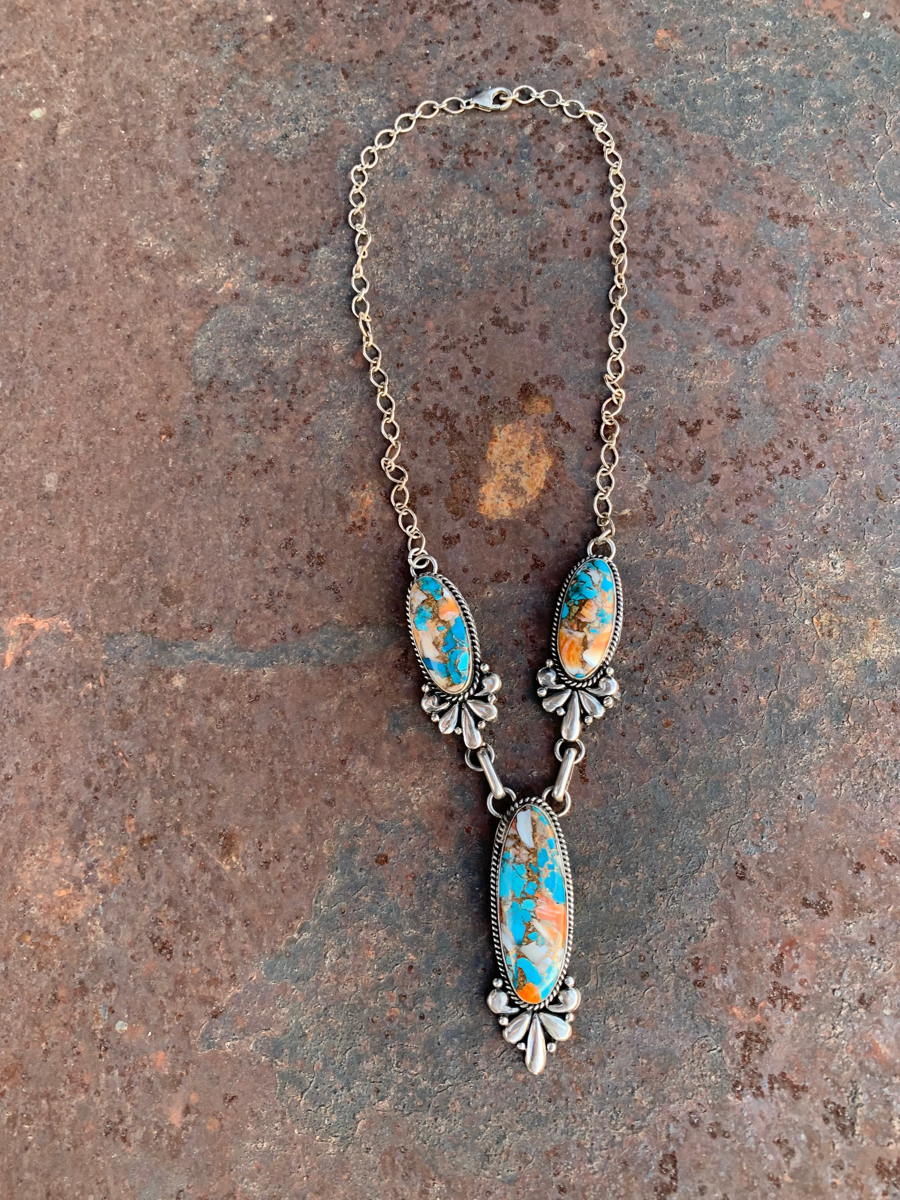 Statement Turquoise & Shell necklace
