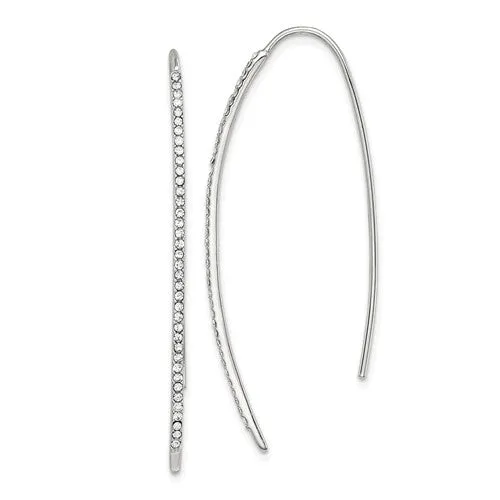 Sterling Silver Crystal Threader Earrings