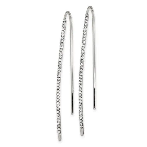 Sterling Silver Crystal Threader Earrings