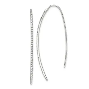 Sterling Silver Crystal Threader Earrings