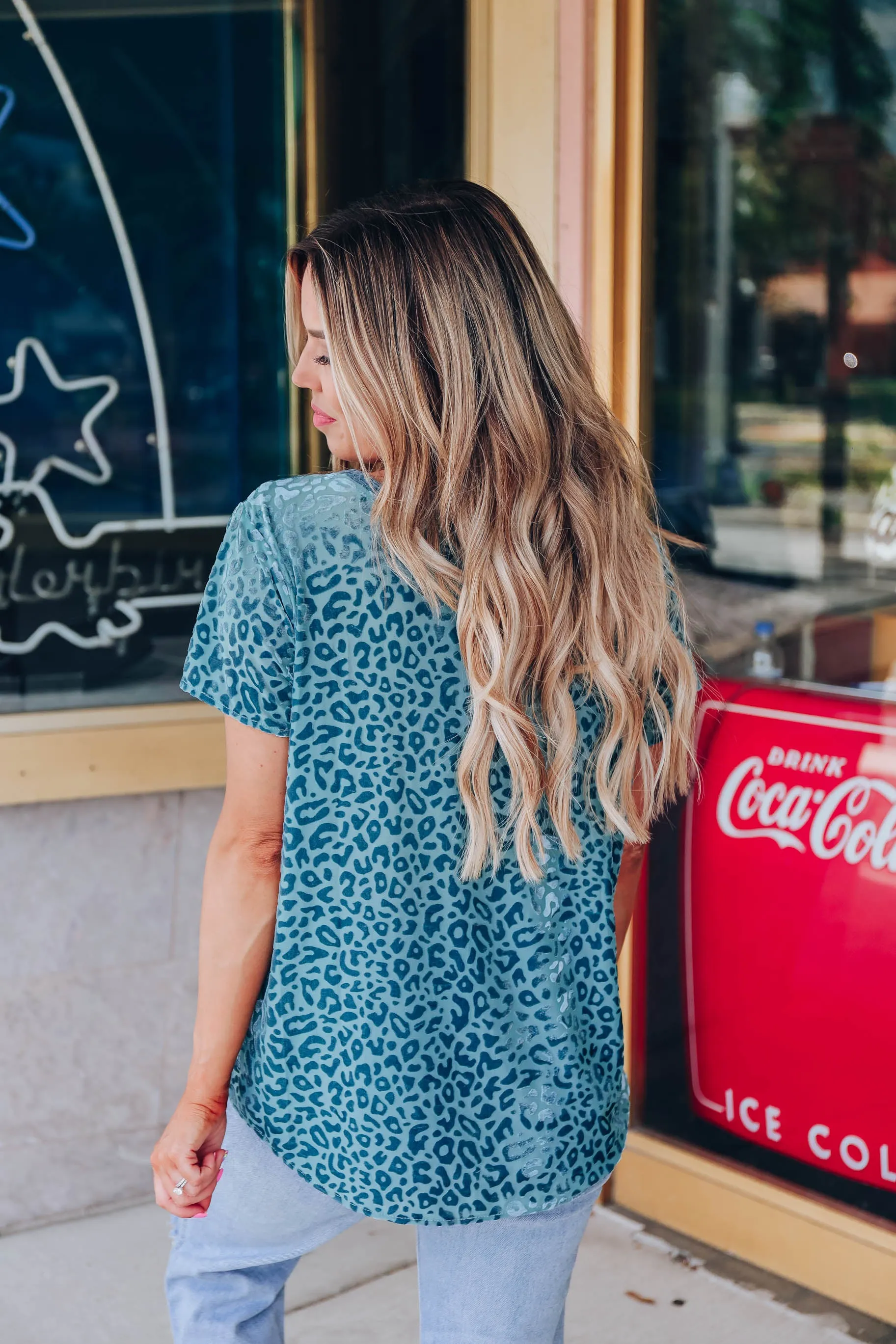 Still On Trend Leopard Top - Blue