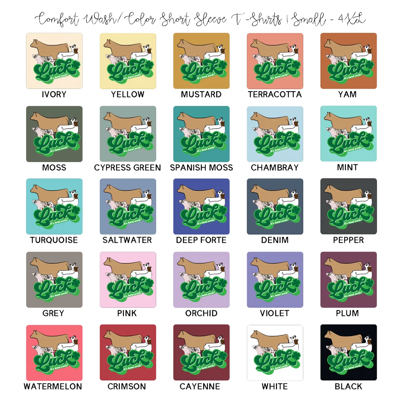 Stock Show It's Not Luck ComfortWash/ComfortColor T-Shirt (S-4XL) - Multiple Colors!