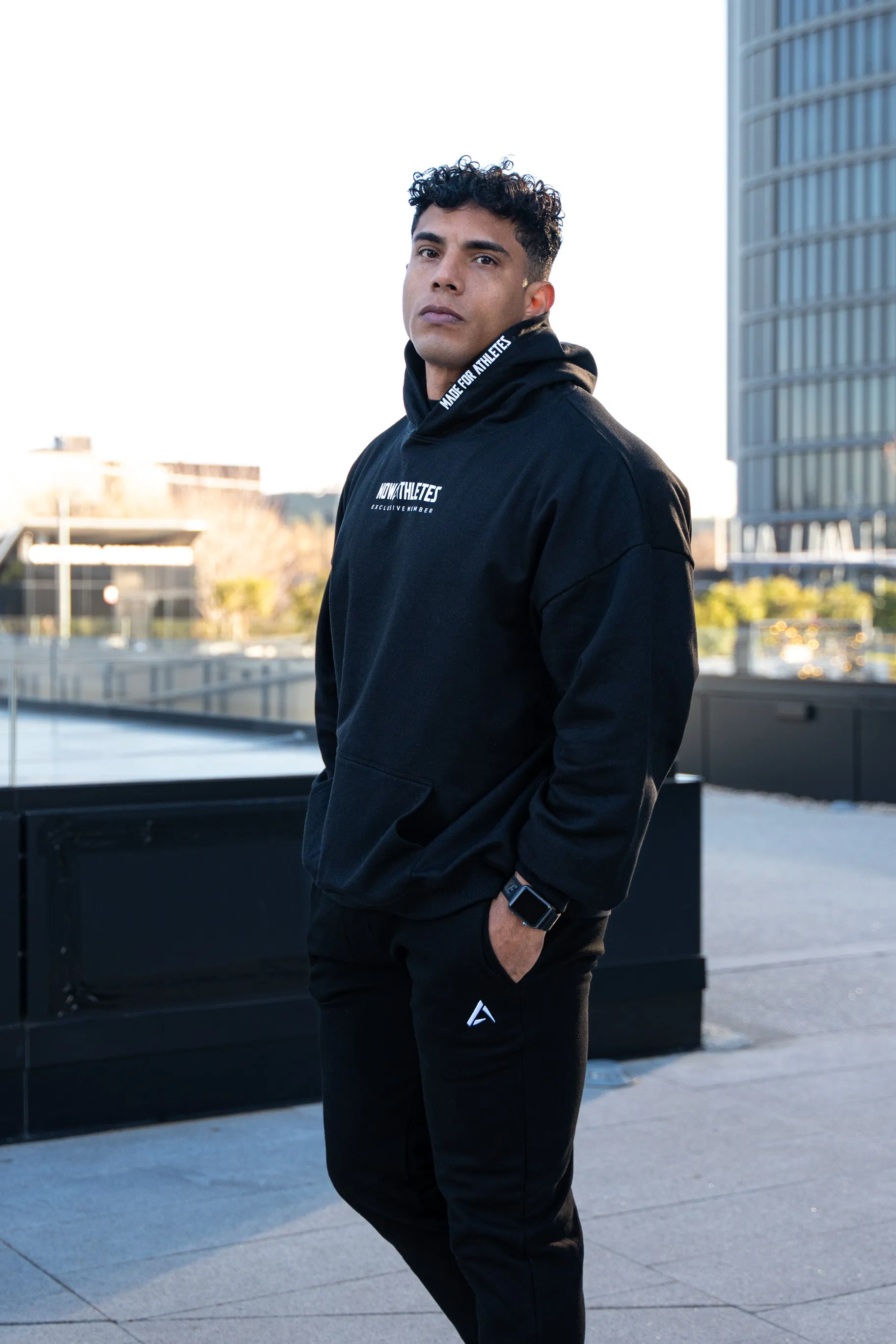 Sudadera Exclusive Member Oversized - Black