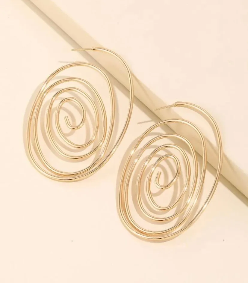 SWIRL HOOP EARRINGS