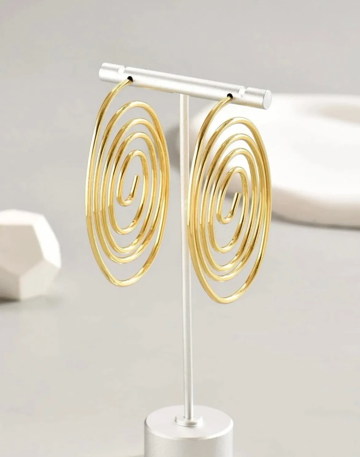 SWIRL HOOP EARRINGS