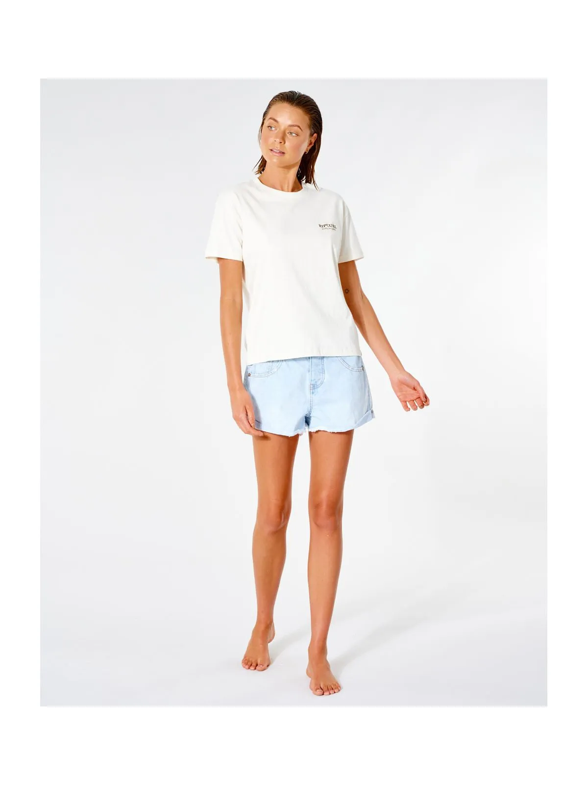 T-Shirt RIP CURL Lunar Tides Relaxed Tee - żółty