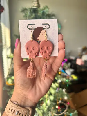 Tassel Skulls - mauve pink