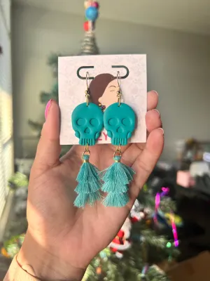 Tassel Skulls - teal