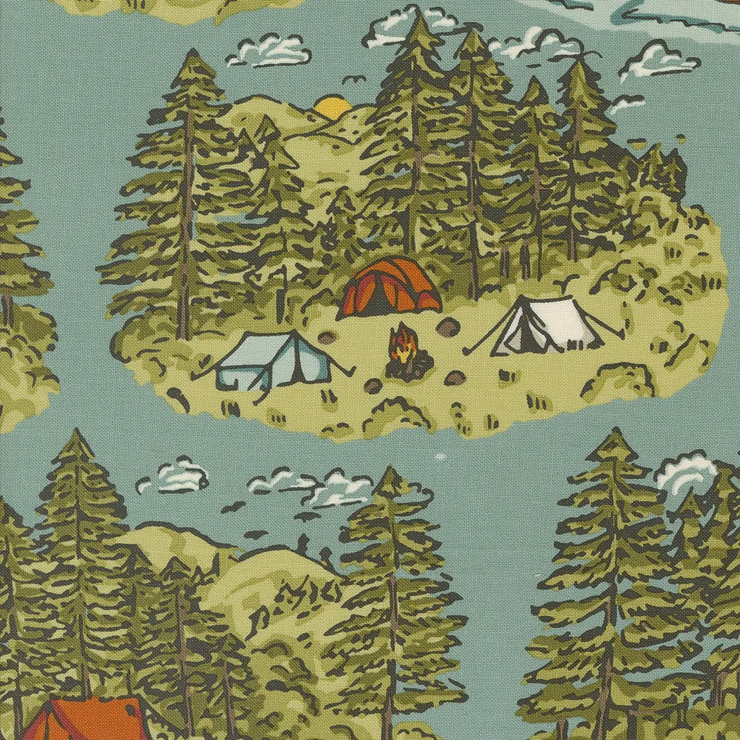 The Great Outdoors Vintage Camping in Sky by Stacy Iest Hsu