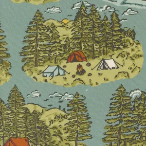 The Great Outdoors Vintage Camping in Sky by Stacy Iest Hsu
