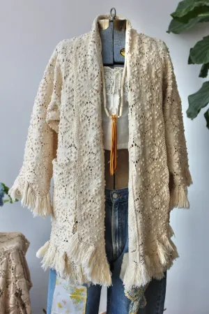 The Highlands Foundry Popcorn Heirloom Crochet Coat THF74