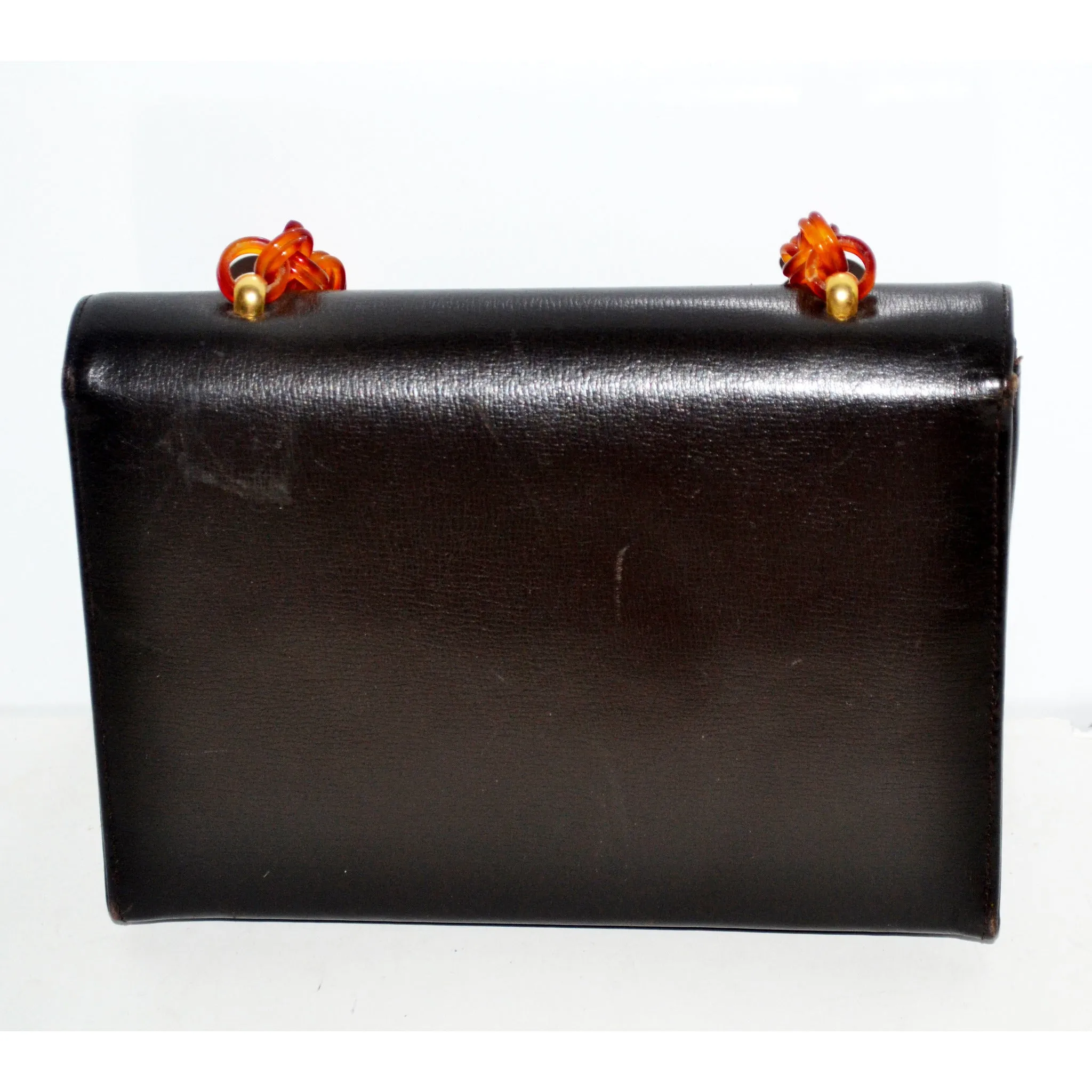 Tiger Eye Leather & Tortoise Purse