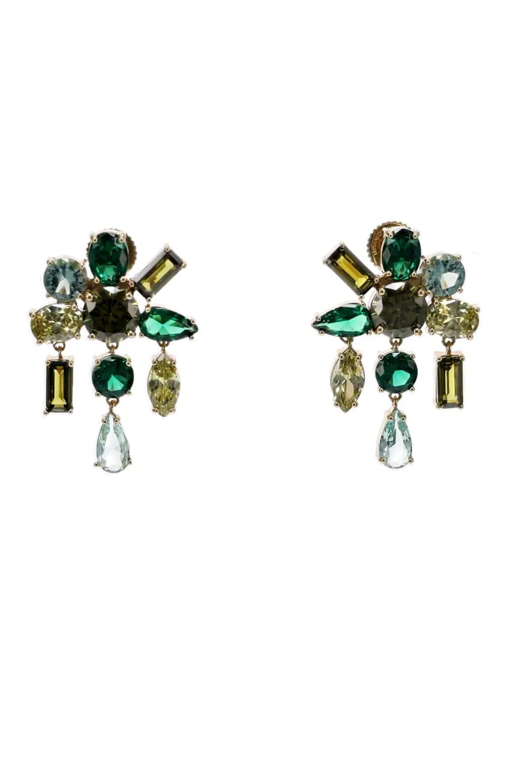 Tompkins Green Crystal Stud Earrings
