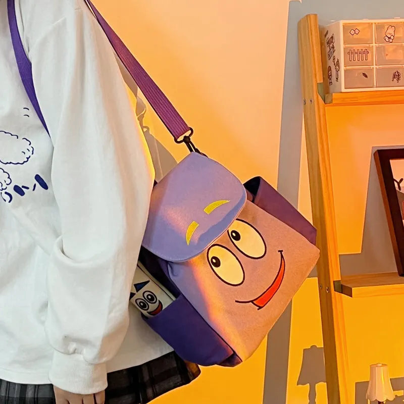 Trendy Dora The Explorer Map Cartoon Backpacks