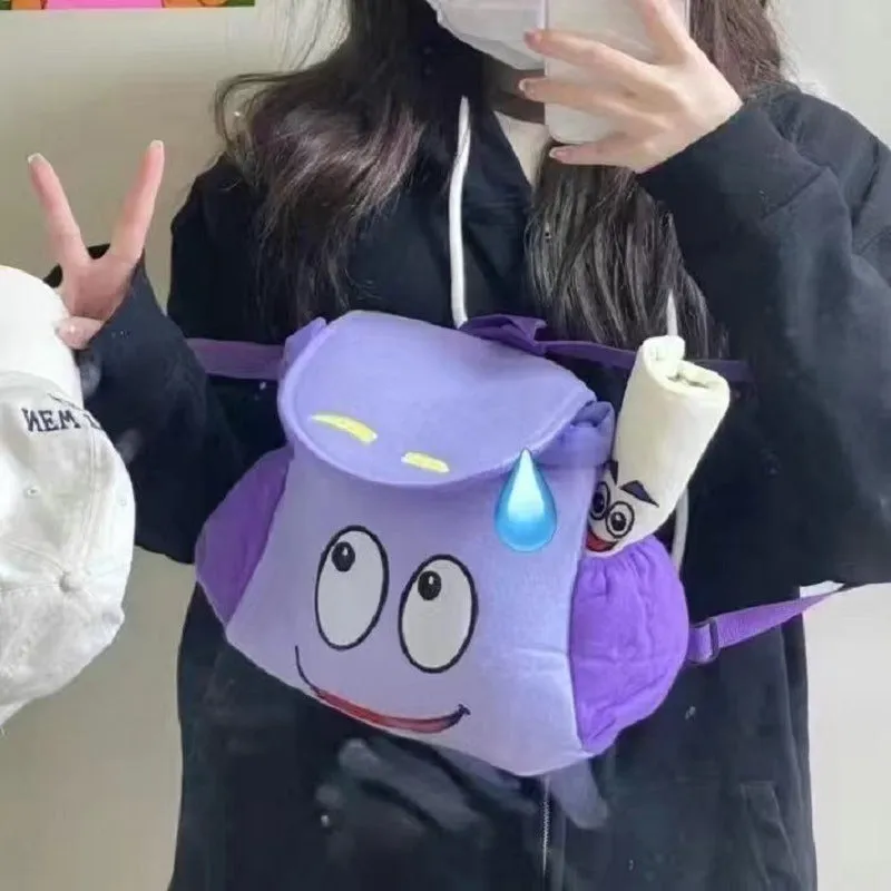 Trendy Dora The Explorer Map Cartoon Backpacks