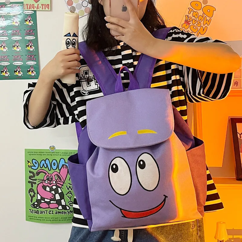 Trendy Dora The Explorer Map Cartoon Backpacks