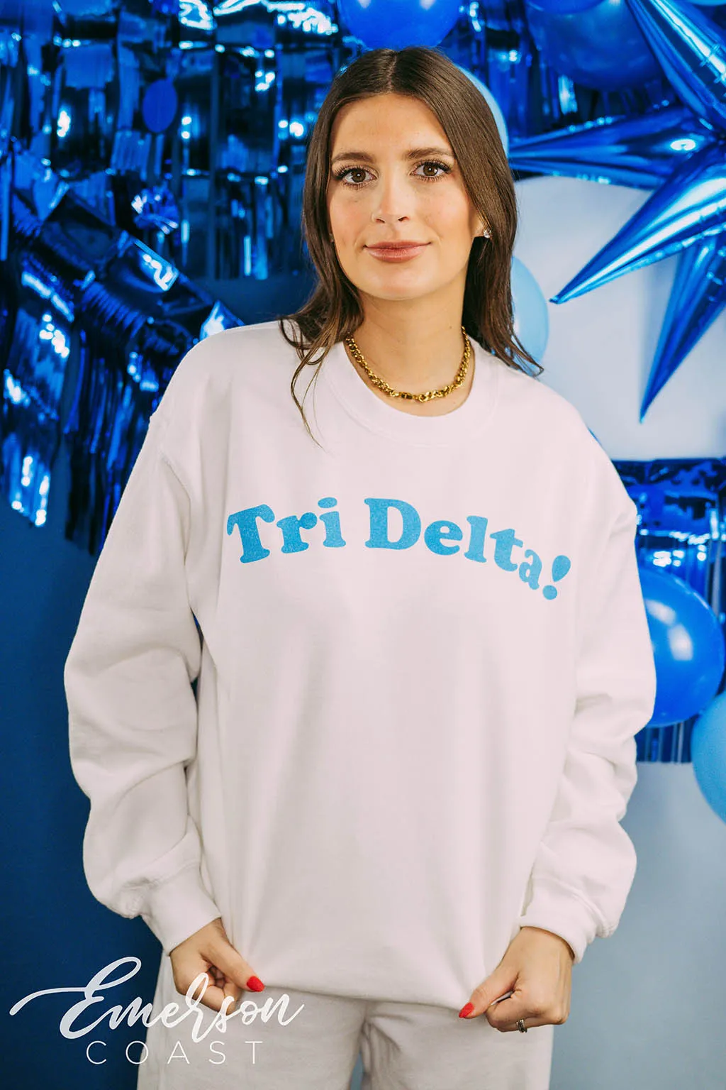 Tri Delta! PR Simple Ivory Crewneck