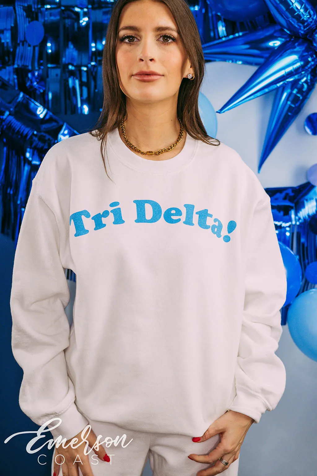 Tri Delta! PR Simple Ivory Crewneck
