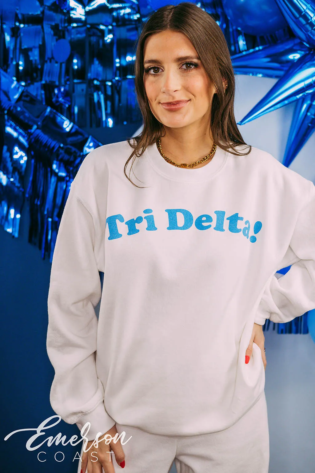 Tri Delta! PR Simple Ivory Crewneck