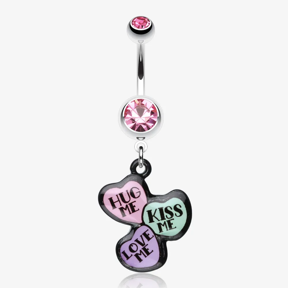 Triple Heart Statement Belly Ring