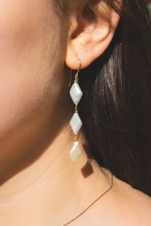 Triple Pearl Drop Earrings