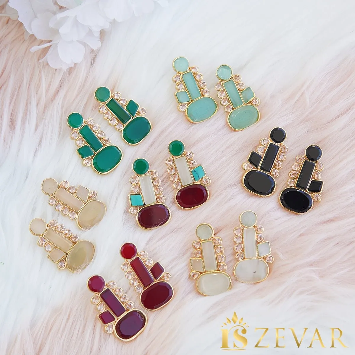 Turkish Stones Studded Earrings