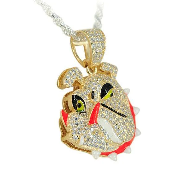 TVJP4133 - Silver Bulldog Pendant