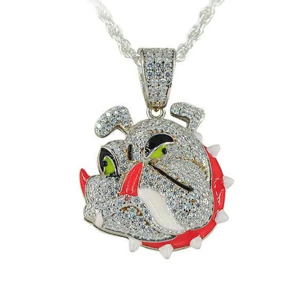 TVJP4133 - Silver Bulldog Pendant