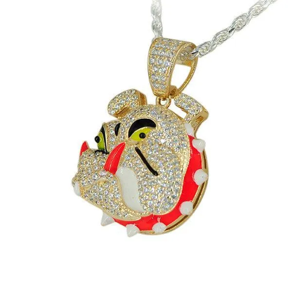 TVJP4133 - Silver Bulldog Pendant