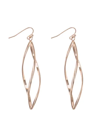 TWIST SIMPLE DROP HOOK EARRINGS