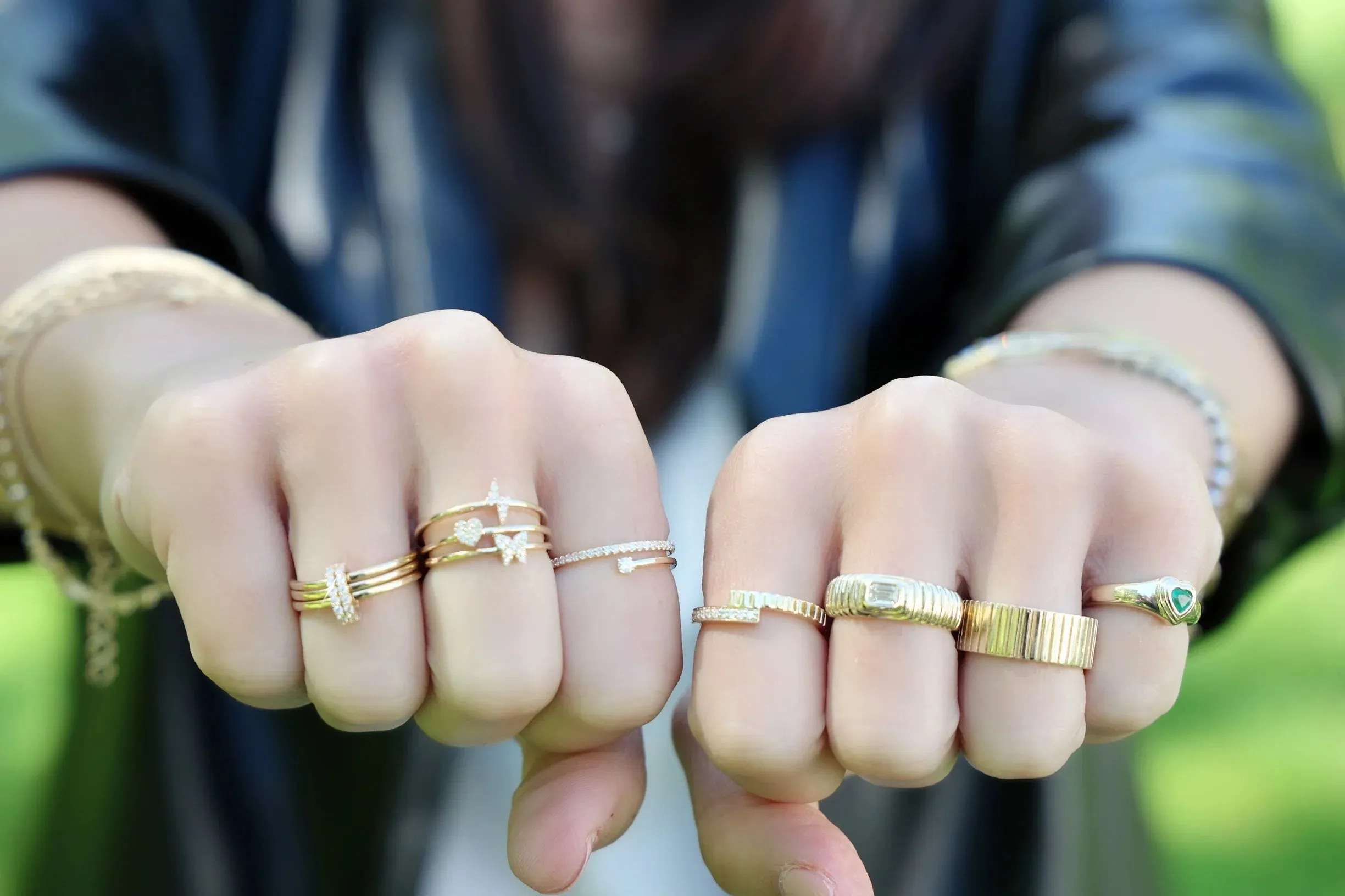 Two Row Split Diamond Ring