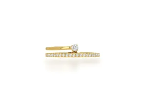 Two Row Split Diamond Ring