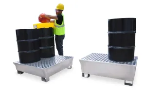 Ultra - Drum 4-Drum Steel Spill Pallet