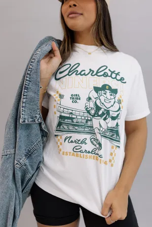 University of North Carolina at Charlotte: Niners Checkered Tee In White