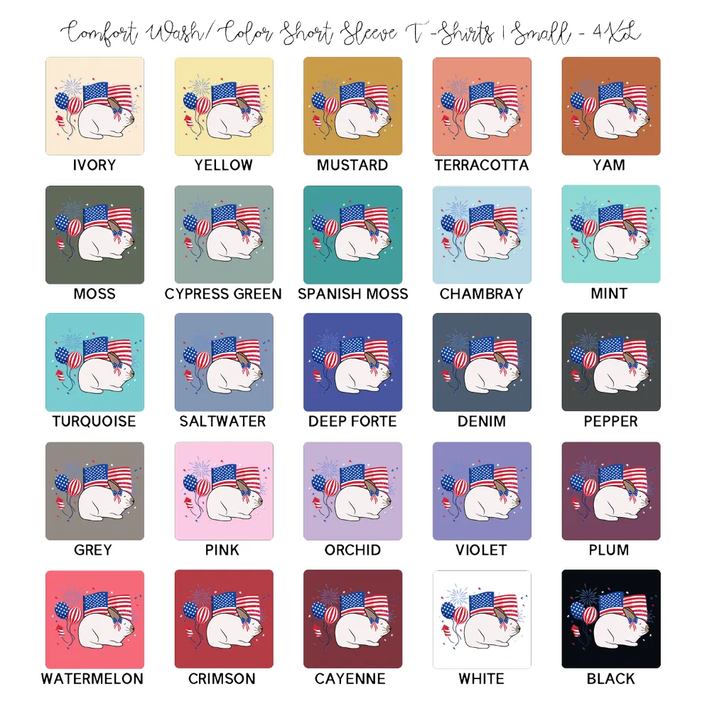USA Rabbit ComfortWash/ComfortColor T-Shirt (S-4XL) - Multiple Colors!
