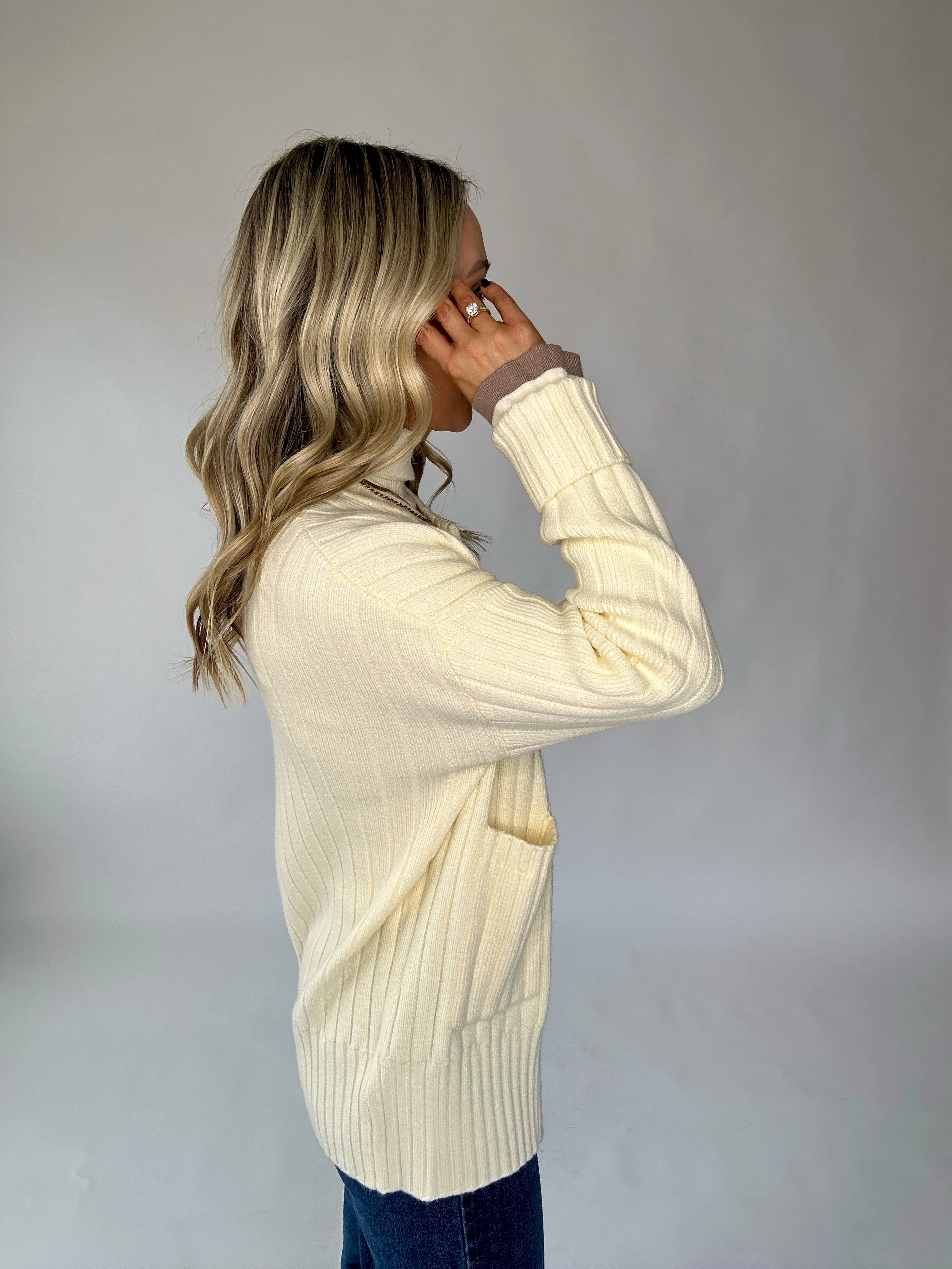 VARLEY Pensdale Relaxed Knit Cardigan - Egret