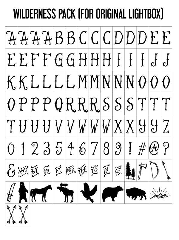 Vintage Style Cinema Lightbox Letter Pack