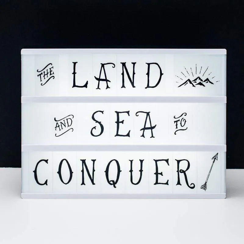 Vintage Style Cinema Lightbox Letter Pack