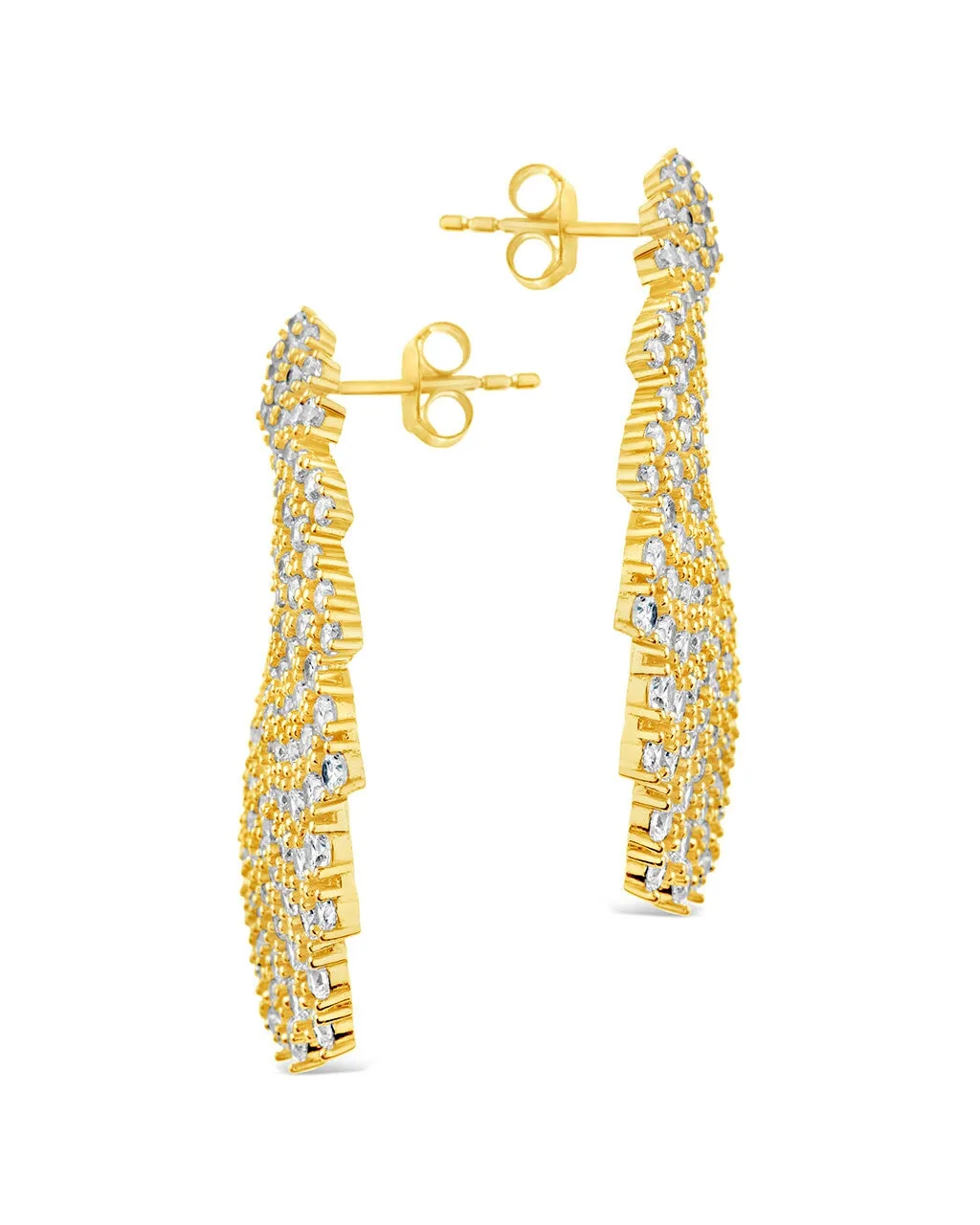 Viola CZ Statement Stud Earrings