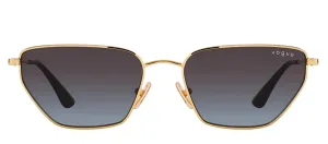 Vogue Eyewear VO 4316S 280/8G Irregular Metal Gold Sunglasses with Grey Gradient Lens