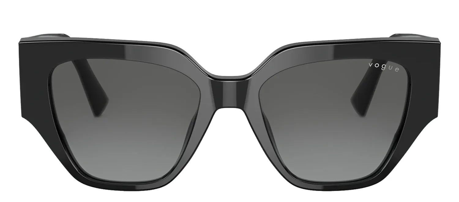 Vogue Eyewear VO 5409S W44/11 Irregular Plastic Black Sunglasses with Grey Gradient Lens