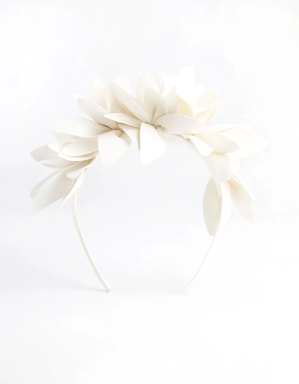 White Petal Statement Headband